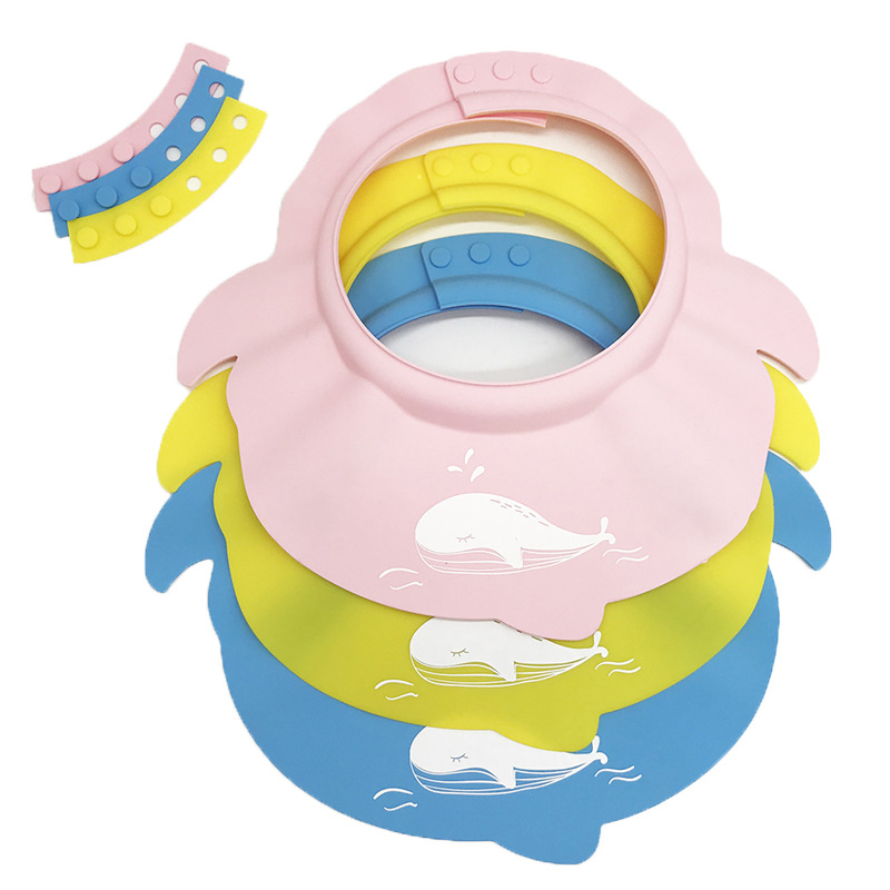 兒童硅膠洗頭帽浴室護耳寶寶洗澡帽嬰兒防水護眼硅膠浴帽