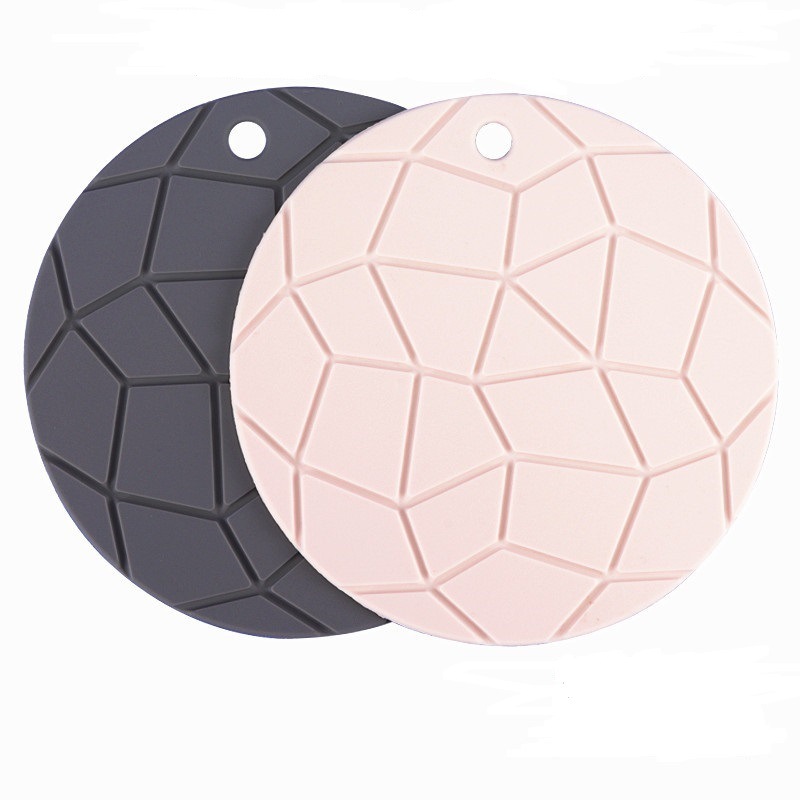 圓形食品級硅膠隔熱墊創意龜紋杯墊餐墊餐具防滑墊